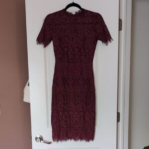 Lulu's Lace Knee-Length Sheath Dress
